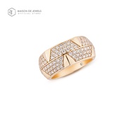 Maison de Jewels - Lucy Grand Pave Ring- แหวนเงิน โรสโกลด์ ดีไซน์ เพชร CZ