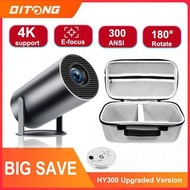 DITONG HY300 Plus HD Projector portatil 4K 1280x720P Android  LED Video Home Theater Cinema Phone mi