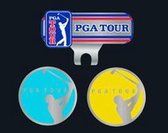 夏林~高爾夫球桿用品PGA TOUR高級最新款式鞋帽兩用夾Marker帽夾(PGA底座+雙Mark)