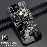 Softcase Glossy Xiaomi MI 8 |LR25| Xiaomi MI8 Glitter Case Silicone Soft Case HD Quality Leca case M