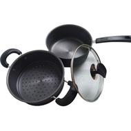 【OME】High Quality Non-Stick 25cm Pot/ 21cm Cooking Pot with Steamer CNY