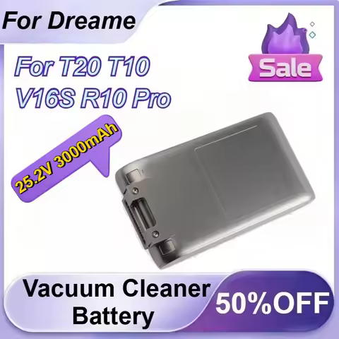 Vacuum Cleaner Battery 25.2V 3000mAh For Dreame T20 T10 V16S R10 Pro Rechargeable Battery Accessorie
