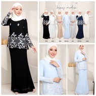 Reanne Kurung Sulam Moden. 802 Kurung Moden Reanne Sulam. Kurung Chiffon Embroidery. Baju Mini Kurun