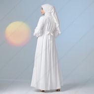 [✅Best Quality] Baju Gamis Putih Wanita Simple Elegan Dan Mewah |