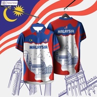 2024 Merdeka Short Sleeves Sprot Jersey baju merdeka budak lelaki baju t shirt merdeka Summer Loose 
