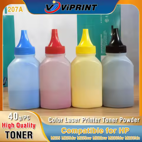 4 Color 207A Toner Powder for Use in HP LaserJet Pro M255 M255dw M255nw MFP M282nw M283fdw M283fdn L