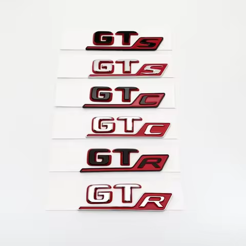 Emblem GTR Sticker New style Two tone ABS Rear Trunk Decal Emblem Badge Sticker For GT R S C GTR GTS