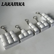 LAKAMKA Fidget Keychain, Keycap 3/4/9Keys Finger Keyboard Cap,  Keys Button Pass The Time DIY Keyboa