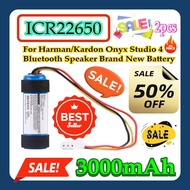 For Harman Kardon Onyx Studio 4 Bluetooth Speaker Brand New Battery ICR22650 3000mAh Battery 2pcs