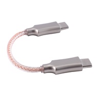Portable Decoding Amp OTG Cable Type-C To Type-C Recording Line 8-Core Audio Cable for IP 15 HiFi He