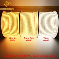 (Price for 1m) COB LED strip 240D - 220V, White - Neutral - Warm yellow, maximum roll length 100m