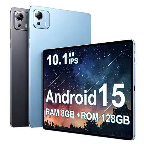 2026 Upgraded 10.1" Android 15 Tablet, Octa-Core 8GB+128GB, WiFi 6, 1280*800 IPS Screen, 5MP+13MP Du