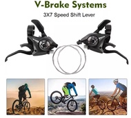ST51-7 21 Speed / 24 Speed Thumb Shifter Bicycle Derailleur Brake Levers Bicycle Thumb Gear Shifter