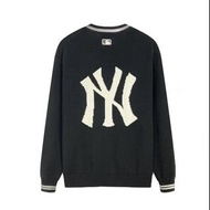 韓國預訂 MLB NY 針織拼色開胸外套