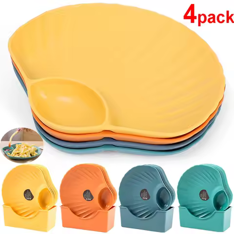 Shell Dish Plastic Dumpling Plate with Vinegar Discs Vinegar Dishes Sushi Breakfast Dried Fruit Snac