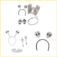 ST Alien Costume Set Alien Headband Gloves Necklace Alien Earrings Halloween Props