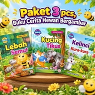 (3 Pcs) Illustrated Story Books Children's Animal Story Books Children's Color Story Books