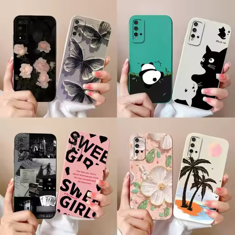 Case For Honor 20 Pro 20S Phone Cover For Huawei Honor20 Pro 20Pro Cute Cartoon Funda Soft Liquid Si