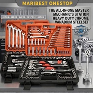 61pcs 82pcs 121pcs Heavy Duty Tool Set Socket Chrome Vanadium Ratchet Socket Wrench Set Spanner Ratc