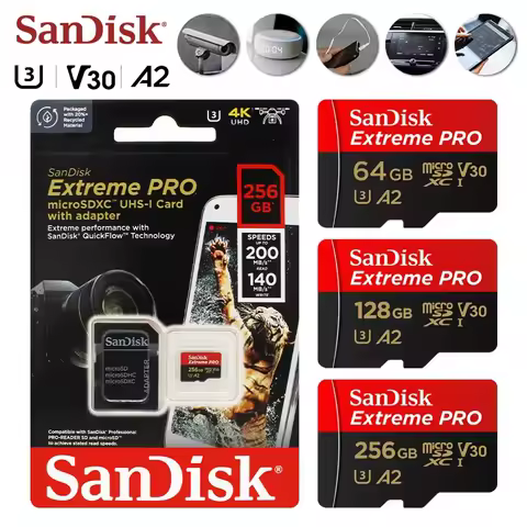 Original Sandisk Memory TF SD MicroCard 512GB 256GB 128GB 64GB 32GB TF micro sd card Class A1-10 UHS