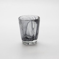 灰流紋厚底玻璃杯 75ml