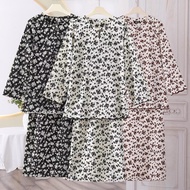 Baju Kurung Kedah Sulam Floral Reesa Viral 2025 Button Muslin Putih Wanita Dusty Pink White - Pickon