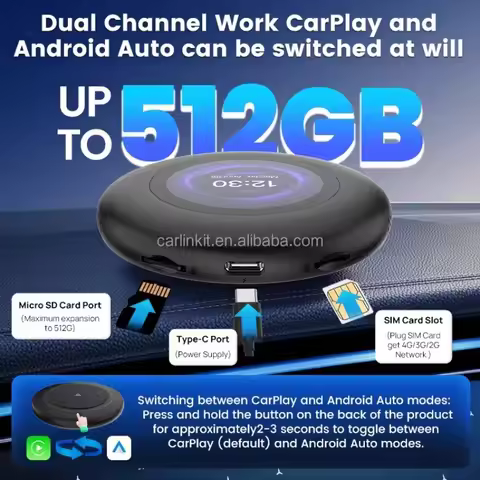 Carinkit Tbox ultra 3 Original Wireless Carplay Adapter Android Auto 5g Video Car Tv 4 In1 8g 128gb