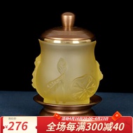 BW-8💚Shengfan Glass Lotus Incense Burner Brass Fruit Plate Plate Lamp for Buddha Worship Lotus Lamp Tribute cup Vase Bud