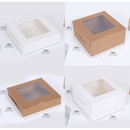 10x10x5 inch | 5pcs | window cake box baking cake packaging packaging box gift box