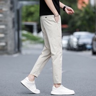 Hot-selling Men's Pants Summer Men's Pants Men's Mid-waist Men's Ice Silk Pants Ankle-length Pants C