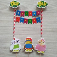 Cake topper birthday ( Didi and friends / Little Mermaid / angels / pikachu )