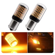 * 1 Pair* Normal Flashing Light Bulb LED 144smd Canbus No Error BA15S BAU15S Amber *Sent From Thaila