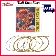 Alice A406 Series Acoustic Folk Guitar Strings Set Stainless Steel Wire Steel Core Coated Copper All