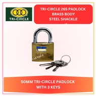 Tri-circle Heavy Duty Padlock 20mm/25mm/32mm/50mm - [3 Original Key]