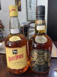 清 兩瓶共：$1400）80年代白馬威士忌/芝華仕18年 Chivas regal rare old 18