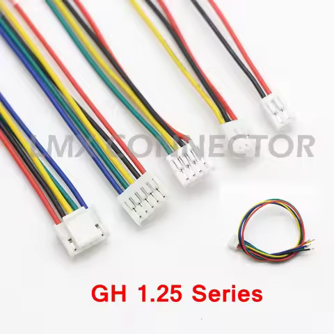10 PCS JST GH Series 1.25mm Cable Wire Connector 2P 3P 4P 5P 6P 7P 8P GH1.25 with Lock 150MM 28AWG S