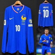 (更衣室版) 法國 2024-2025 Nike 主場長袖更衣室球員版球衣 #10 MBAPPE