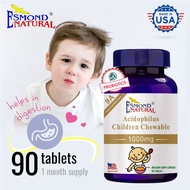 Esmond Natural Acidophilus Children Kids Chewable 90 Tablets Probiotic Supports Immunity Digestion Digestive Supplement
