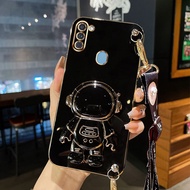 AnDyH Long Lanyard Casing For Samsung Galaxy A11 M11 Phone Case Samsung A21S M31 Cute Astronaut Desk Holder