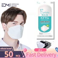 Medical Mask 50pcs KF94 Mask Face 4 Ply Black FDA Approved Face Mask Washable with Designbreathable Comfortable Reusable Fast Delivery
