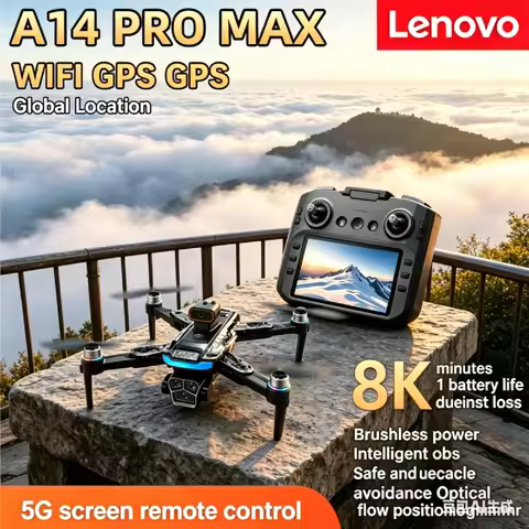 Lenovo A14Pro Max Foldable RC Drone 8K Three Camera GPS Brushless Optical Flow Obstacle Avoidance Qu