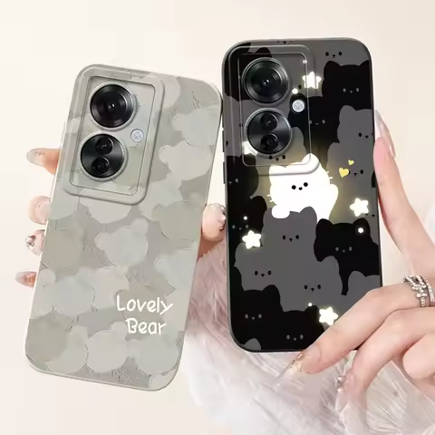 For OPPO Reno11 F 5G Case Reno 11F CPH2603 2024 Elegant Printing Camera Protective Shockproof Soft S