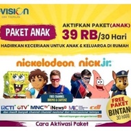 Sale K-VISION PAKET ANAK kids 30 hari nick jr nickelodeon GOL GARDINER