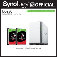 Synology DS220j NAS x Seagate Ironwolf HDD Bundle Promo with Free Configuration
