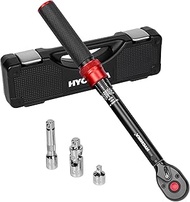 HYCHIKA Torque Wrench 3/8 Inch, 10-60 Nm, ±2% Accuracy, 72 Teeth, Car Motorcycle Bicycle Torque Wren