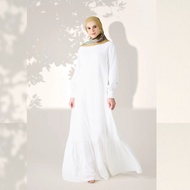 Dress Muslim Mandjha Ivan Gunawan - Glitz White Dress | Abaya gamis -