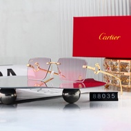 Cartier Jaguar Decoration Frameless Sunglasses Gradient Lens Fashion Sunglasses WM88035