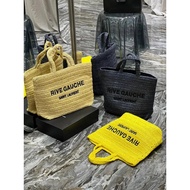 YSL/Saint Laurent RIVE GAUCHE TOTE Raffia Woven Shopping Bag Handbag Shoulder Bag Underarm Bag Femal
