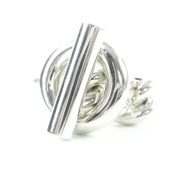 Excellent condition HERMES 2023 AG925 Croisette Ring, Silver, Size 51 (equivalent to Japanese size 1