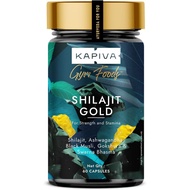 Kapiva Shilajit Gold | 60 Capsules | with 24 Carat Gold | Boosts Stamina in 4 Weeks |100% Ayurvedic 